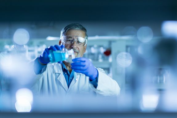 close up laboratory scientist